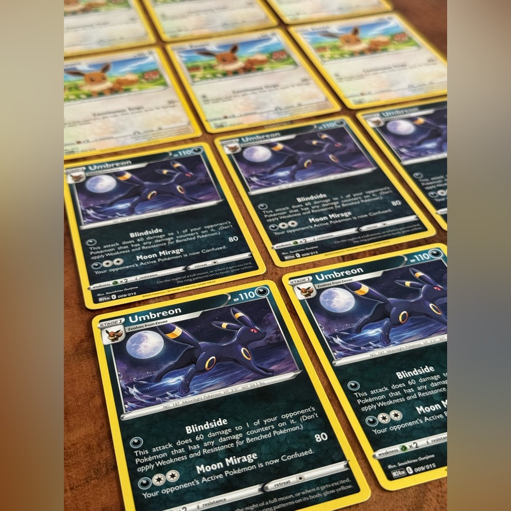 Eevee and Umbreon Pokémon Card Lot Bulk Bundle Set 12 Cards - Picture 2 of 6